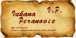 Vukana Peranović vizit kartica